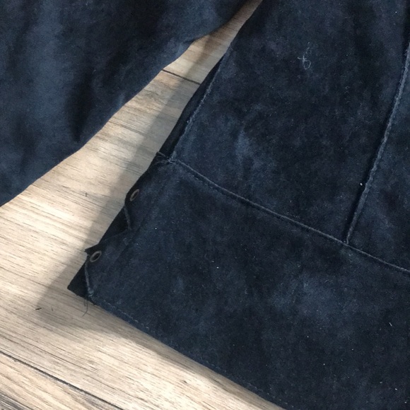 GABO black faux suede jacket size large - Picture 13 of 13